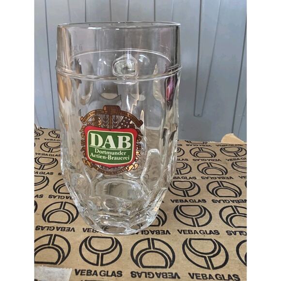 Vntg DAB Dortmunder Actien Brauerei Beer Glass/Mug/Stein Germany 0,25L Lot Of 6